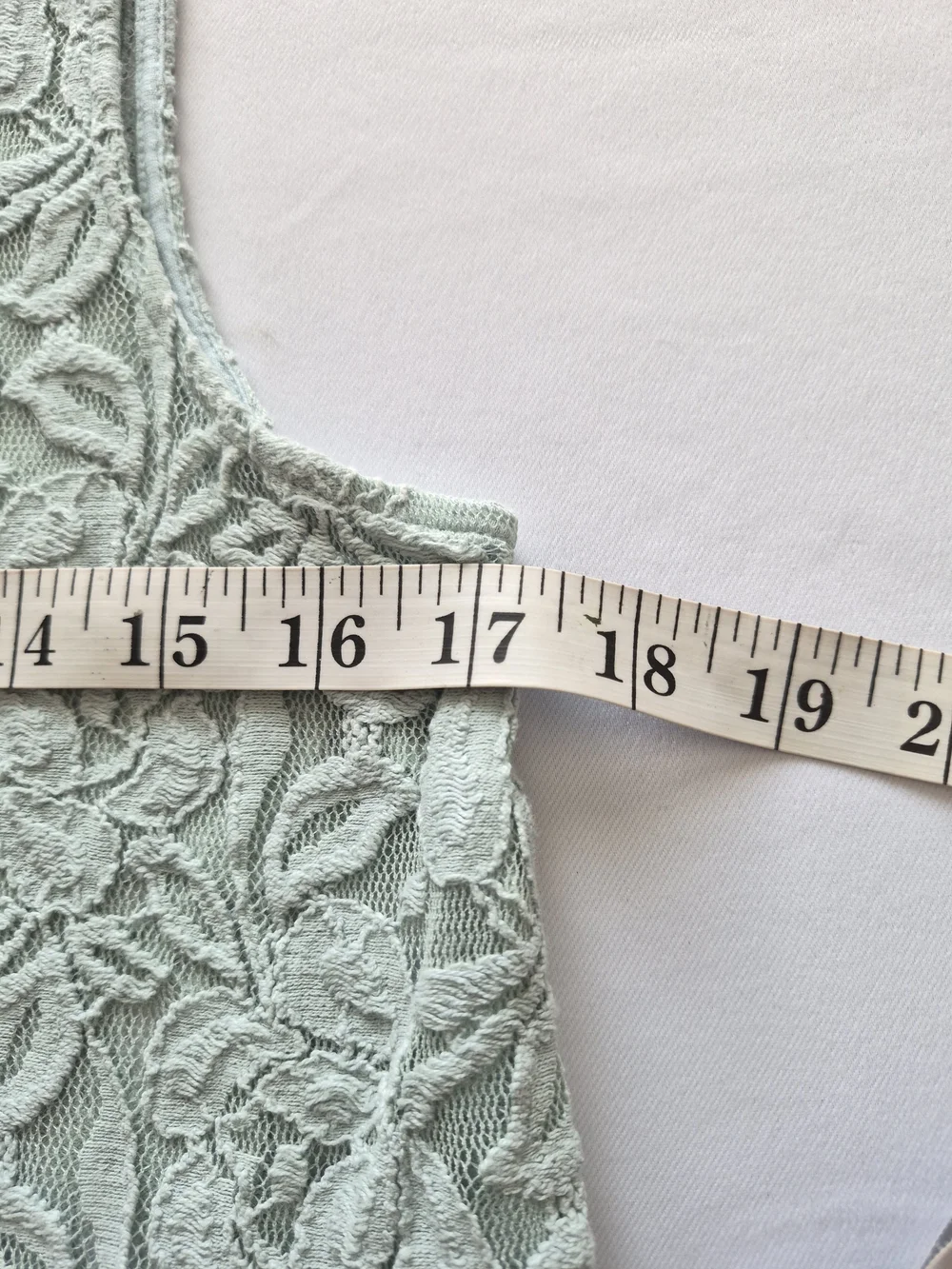 Free People Pale Blue Floral Lace Sleeveless Mini Dress Size L